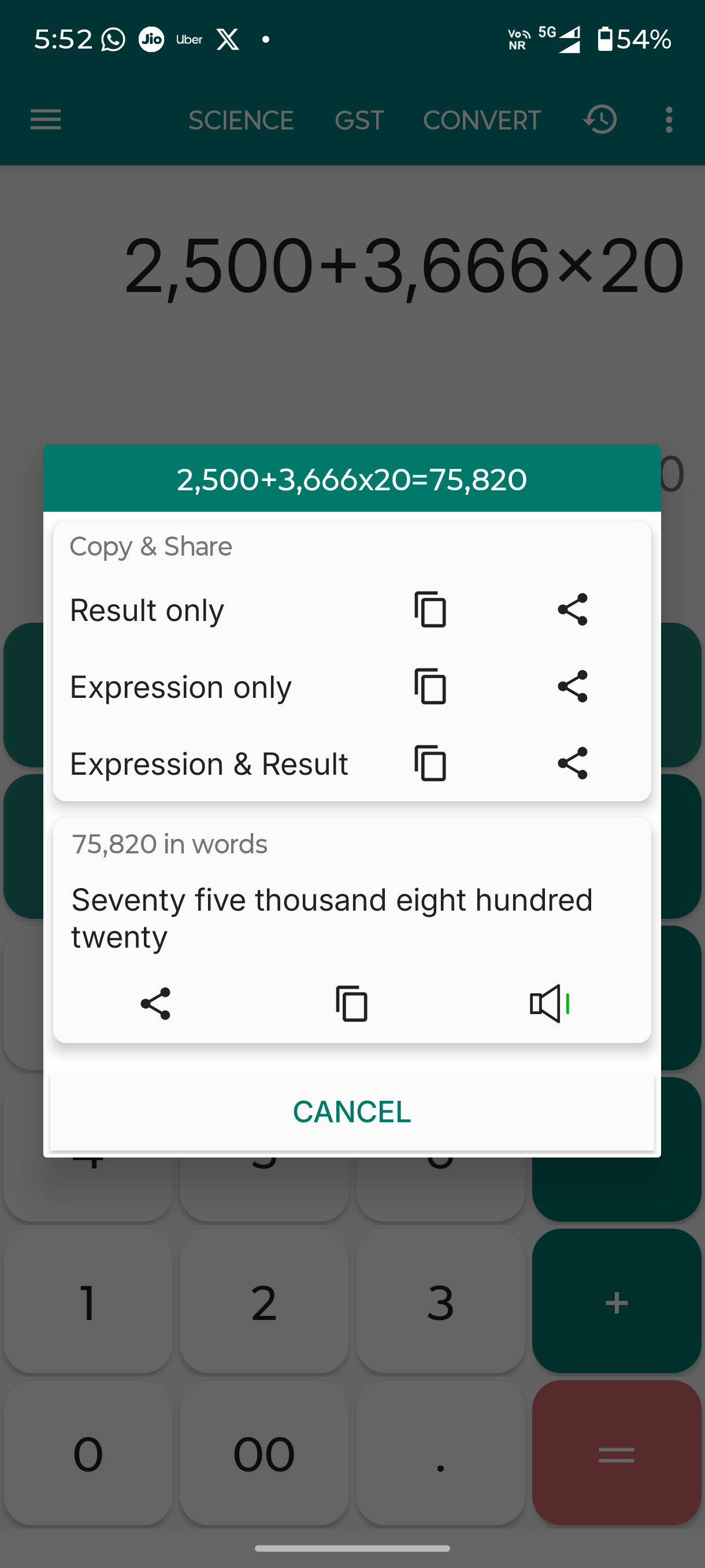 Number to words feature